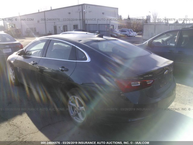 1G1ZB5ST0JF114917 - 2018 CHEVROLET MALIBU LS GRAY photo 3