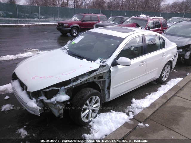 4S3BMBN68E3003613 - 2014 SUBARU LEGACY 2.5I LIMITED WHITE photo 2