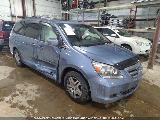 5FNRL38647B033569 - 2007 HONDA ODYSSEY EXL BLUE photo 1