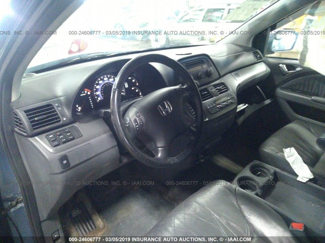 5FNRL38647B033569 - 2007 HONDA ODYSSEY EXL BLUE photo 5