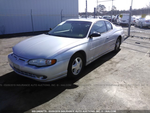 2G1WX15K129253013 - 2002 CHEVROLET MONTE CARLO SS ვერცხლისფერი ფოტო 2