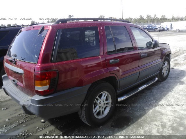 1J4GX48S64C163659 - 2004 JEEP GRAND CHEROKEE LAREDO/COLUMBIA/FREEDOM 红色 照片 4