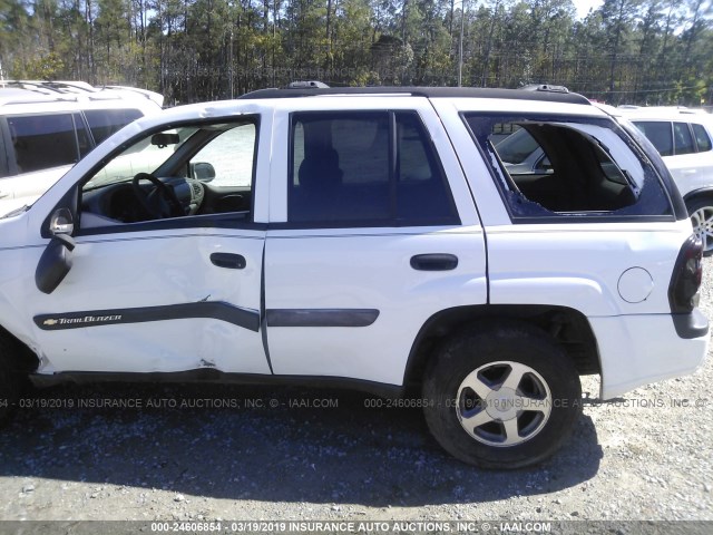 1GNDT13SX42378971 - 2004 CHEVROLET TRAILBLAZER LS/LT WHITE photo 6