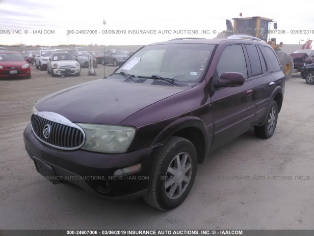 5GADT13SX62322218 - 2006 BUICK RAINIER CXL BURGUNDY photo 2