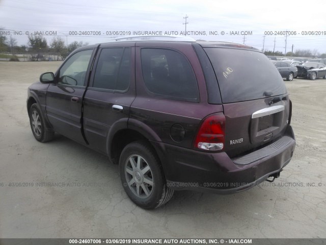 5GADT13SX62322218 - 2006 BUICK RAINIER CXL BURGUNDY photo 3