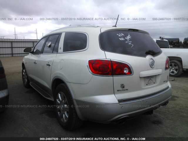 5GAKRCED2BJ117797 - 2011 BUICK ENCLAVE CXL WHITE photo 3