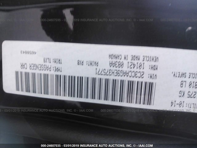 2C3CCAAG9EH375771 - 2014 CHRYSLER 300 BLACK photo 9