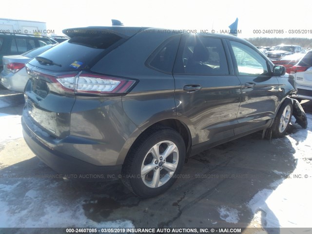 2FMPK3G95GBB89893 - 2016 FORD EDGE SE GRAY photo 4