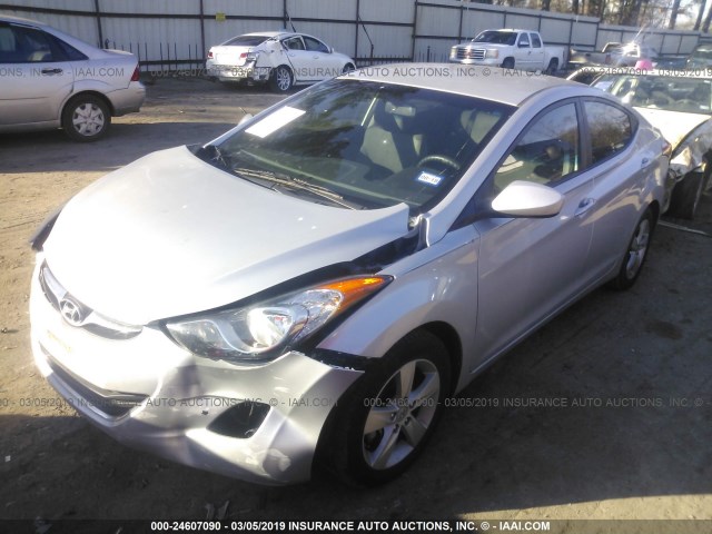 KMHDH4AE9DU999871 - 2013 HYUNDAI ELANTRA GLS/LIMITED SILVER photo 2