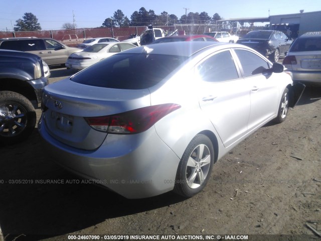 KMHDH4AE9DU999871 - 2013 HYUNDAI ELANTRA GLS/LIMITED SILVER photo 4