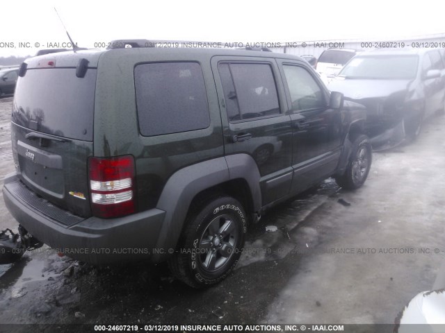 1J4PN3GKXBW542967 - 2011 JEEP LIBERTY RENEGADE GREEN photo 4