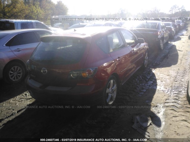 JM1BK143661458318 - 2006 MAZDA 3 HATCHBACK RED photo 4