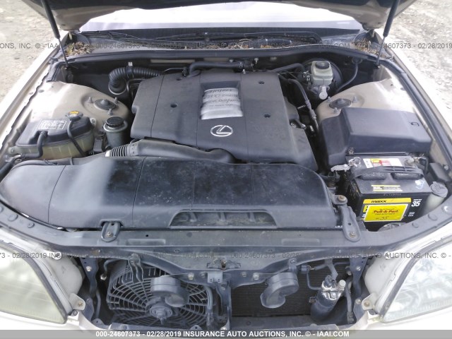 JT8BH28F6W0115411 - 1998 LEXUS LS TAN photo 10