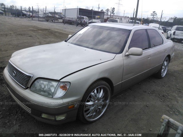 JT8BH28F6W0115411 - 1998 LEXUS LS TAN photo 2