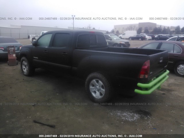 3TMMU52N68M007040 - 2008 TOYOTA TACOMA DOUBLE CAB LONG BED BLACK photo 3