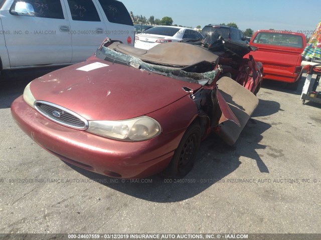 3FAFP6636YM112309 - 2000 FORD CONTOUR SE BURGUNDY photo 2