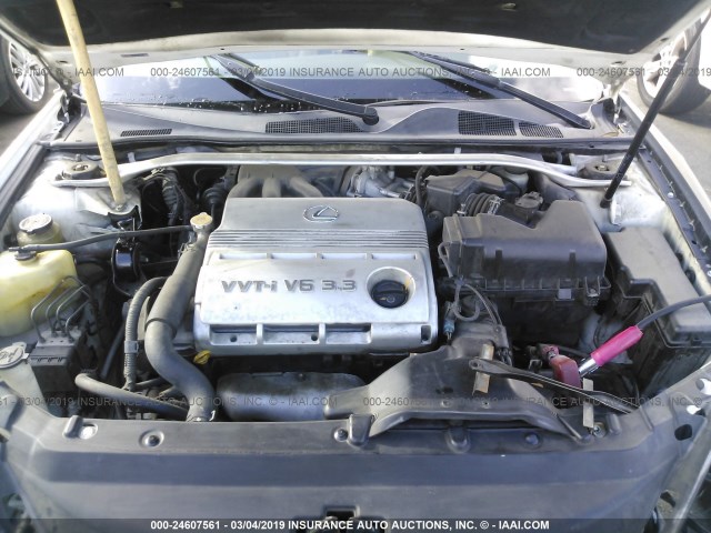 JTHBA30G255062772 - 2005 LEXUS ES 330 WHITE photo 10