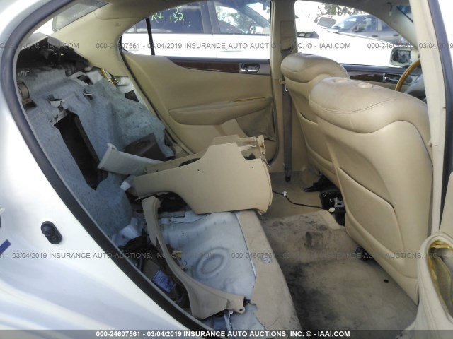 JTHBA30G255062772 - 2005 LEXUS ES 330 WHITE photo 8