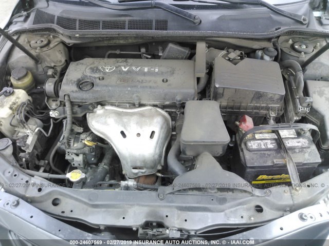 4T1BE46K87U065414 - 2007 TOYOTA CAMRY NEW GENERAT CE/LE/XLE/SE GRAY photo 10