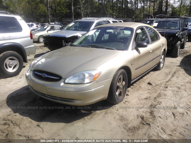 1FAFP5525YA170279 - 2000 FORD TAURUS SES GOLD photo 2