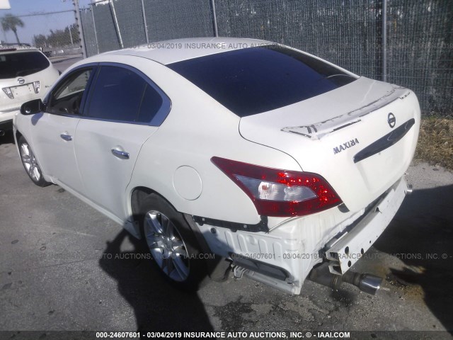 1N4AA5AP8AC865394 - 2010 NISSAN MAXIMA S/SV WHITE photo 3