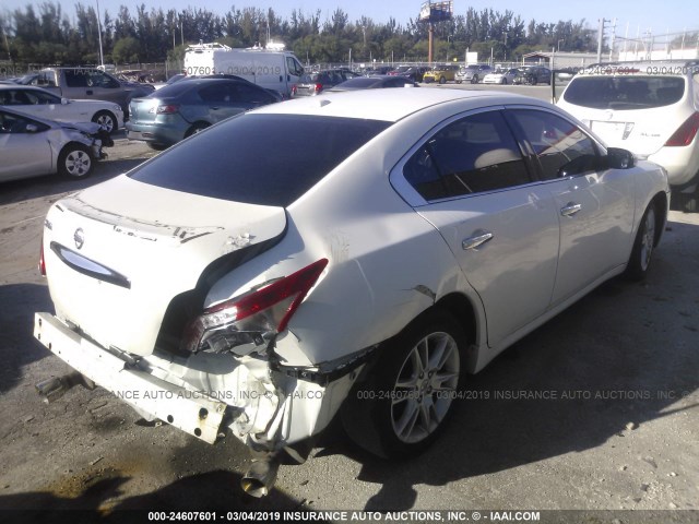 1N4AA5AP8AC865394 - 2010 NISSAN MAXIMA S/SV WHITE photo 4