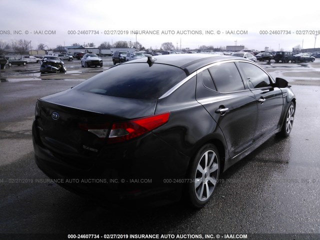 5XXGR4A68CG032602 - 2012 KIA OPTIMA SX BLACK photo 4