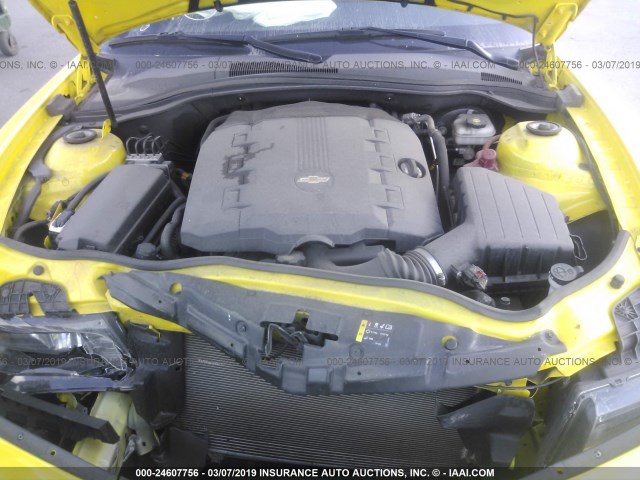 2G1FB1E32F9251820 - 2015 CHEVROLET CAMARO LS YELLOW photo 10