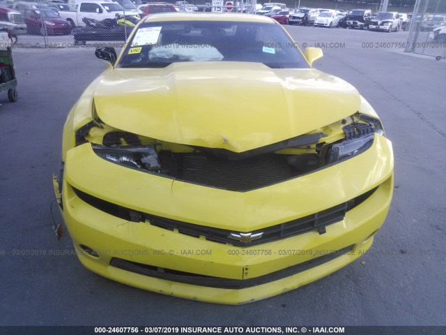 2G1FB1E32F9251820 - 2015 CHEVROLET CAMARO LS YELLOW photo 6