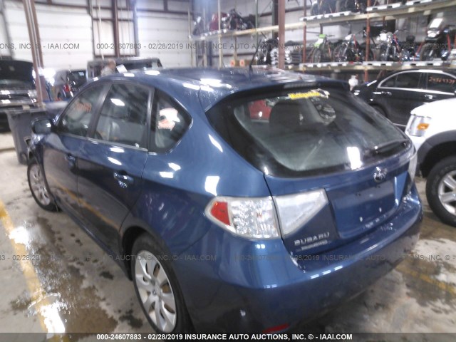 JF1GH6A69BH804580 - 2011 SUBARU IMPREZA 2.5I BLUE photo 3