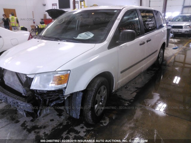 2D4RN1AE2AR217228 - 2010 DODGE GRAND CARAVAN C/V WHITE photo 2