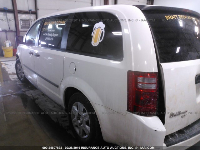 2D4RN1AE2AR217228 - 2010 DODGE GRAND CARAVAN C/V WHITE photo 3