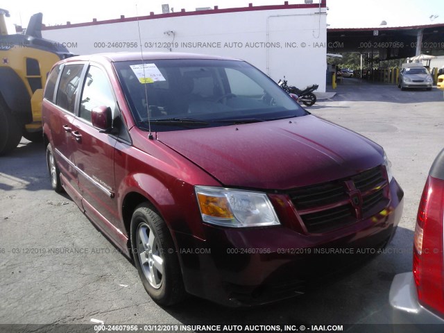 2D8HN54P88R779014 - 2008 DODGE GRAND CARAVAN SXT RED photo 1