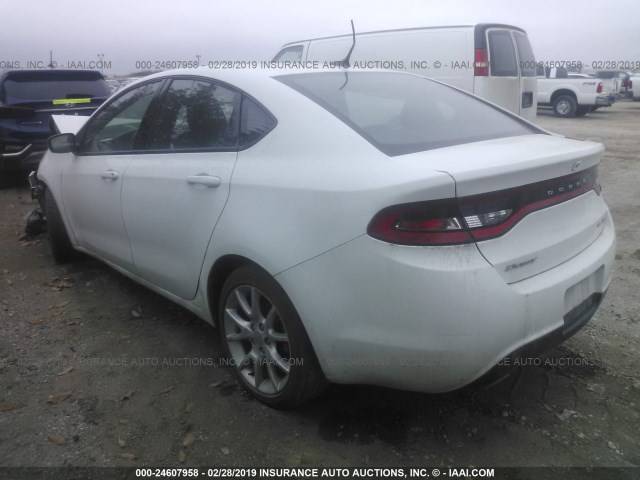 1C3CDFBA9DD204762 - 2013 DODGE DART SXT WHITE photo 3