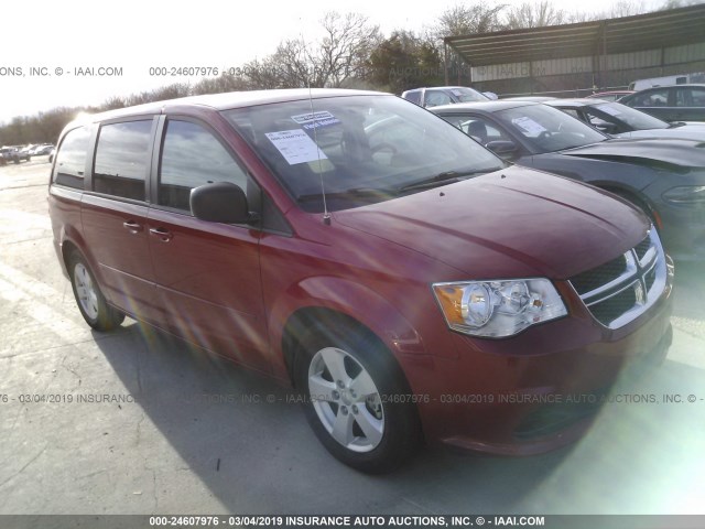 2C4RDGBGXDR561851 - 2013 DODGE GRAND CARAVAN SE RED photo 1