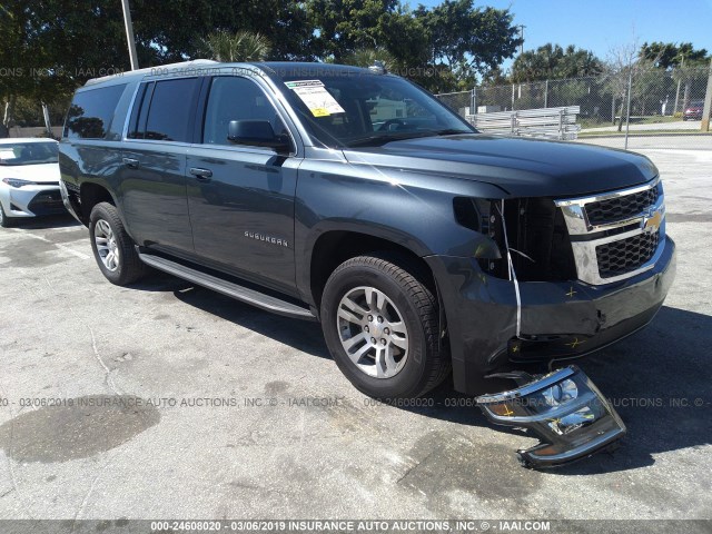 1GNSKHKC1KR123188 - 2019 CHEVROLET SUBURBAN K1500 LT BLUE photo 1