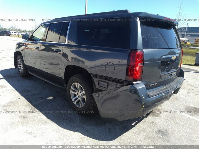 1GNSKHKC1KR123188 - 2019 CHEVROLET SUBURBAN K1500 LT BLUE photo 3