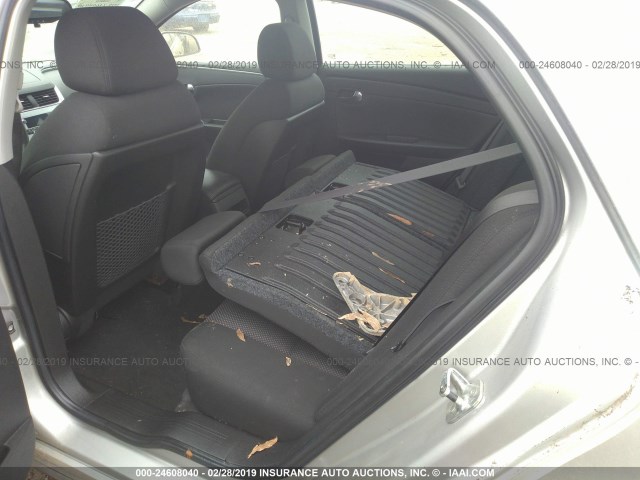 1G1ZH57B78F230706 - 2008 CHEVROLET MALIBU 1LT SILVER photo 8