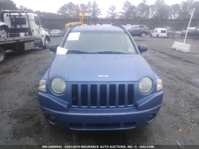 1J8FF57W67D165899 - 2007 JEEP COMPASS LIMITED BLUE photo 6