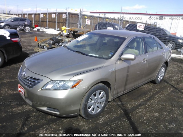 JTNBB46K773012895 - 2007 TOYOTA CAMRY NEW GENERAT HYBRID GOLD photo 2