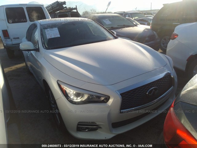 JN1BV7AR3EM695089 - 2014 INFINITI Q50 PREMIUM/SPORT WHITE photo 1