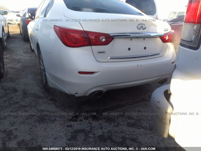 JN1BV7AR3EM695089 - 2014 INFINITI Q50 PREMIUM/SPORT WHITE photo 6