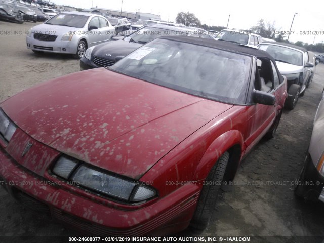 1G2WP14W1KF219399 - 1989 PONTIAC GRAND PRIX SE RED photo 2