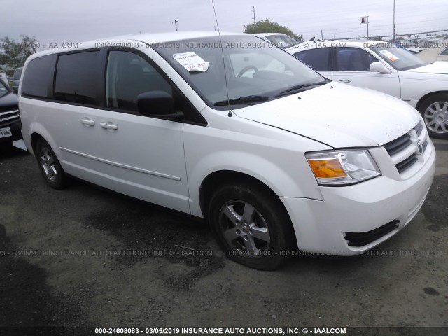 2D8HN44E59R670195 - 2009 DODGE GRAND CARAVAN SE WHITE photo 1