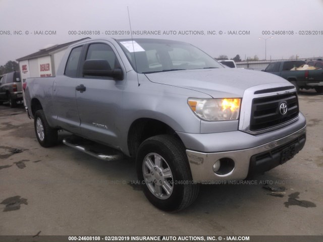 5TFRM5F10BX026469 - 2011 TOYOTA TUNDRA DOUBLE CAB SR5 GRAY photo 1