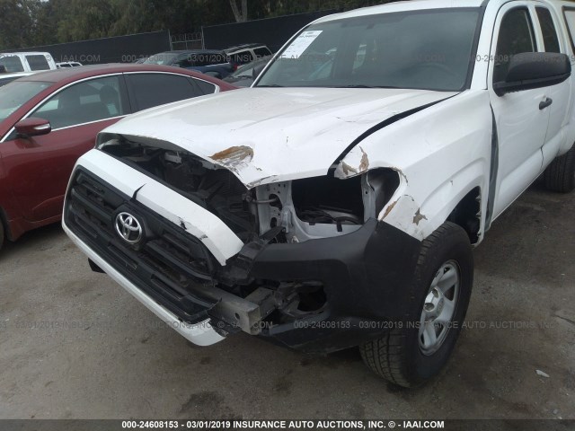 5TFRX5GN6GX061422 - 2016 TOYOTA TACOMA ACCESS CAB/SR/SR5 თეთრი ფოტო 6