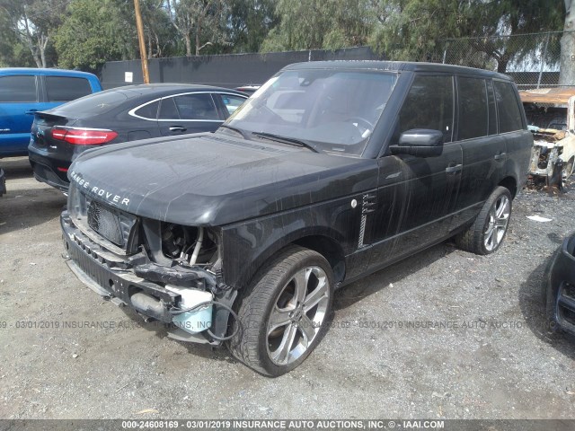 SALMF1E48BA330556 - 2011 LAND ROVER RANGE ROVER HSE LUXURY BLACK photo 2