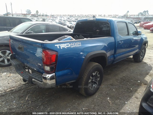 3TMDZ5BN0JM036346 - 2018 TOYOTA TACOMA DBL CAB/SR5/TRD SPORT/OR BLUE photo 4