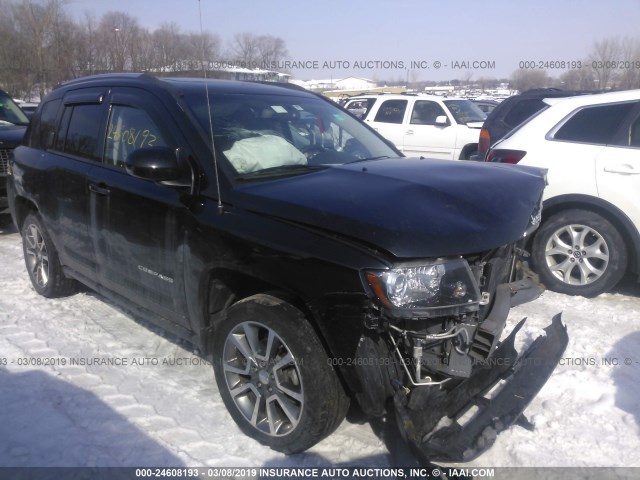 1C4NJDCBXED651403 - 2014 JEEP COMPASS LIMITED BLACK photo 1