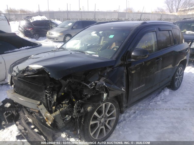 1C4NJDCBXED651403 - 2014 JEEP COMPASS LIMITED BLACK photo 2